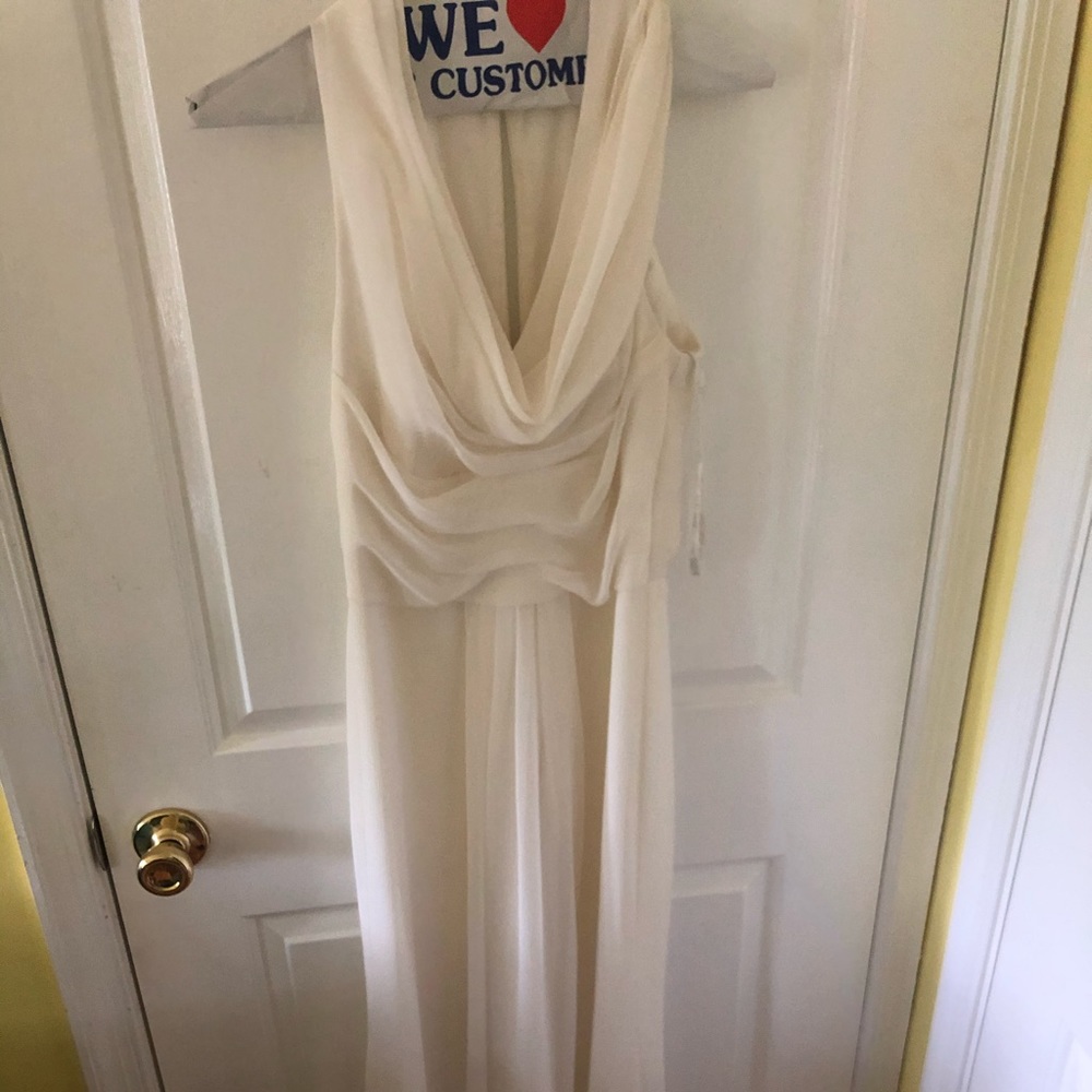 Ivory cowl neck gown